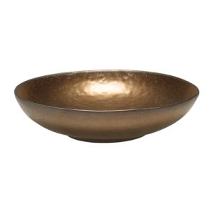 Villamoura by Tablekraft Bronze Pottery Bowl